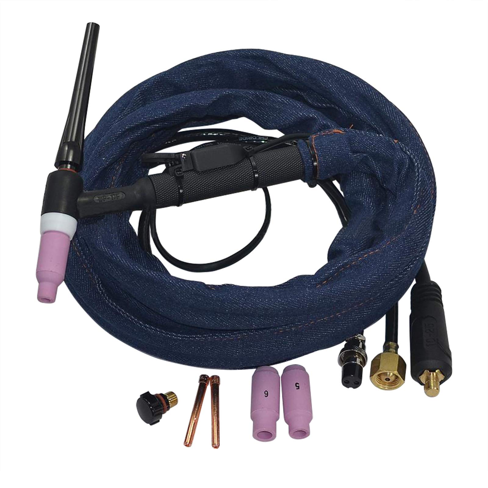 WP17 WP-17F 12-Feet 150Amp Tig Welding Torch Complete With Flexible Head Body