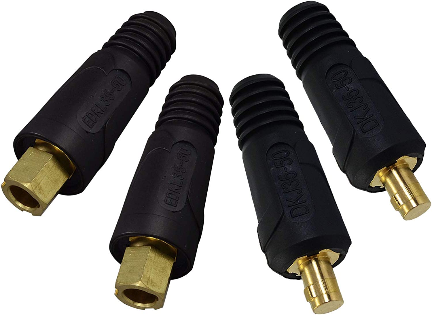 DINSE TIG Welding Cable Panel Connector-plug and Socket Dinse Dinze Quick Fitting 315Amp (4, EDKL35-50 & DKJ35-50) 