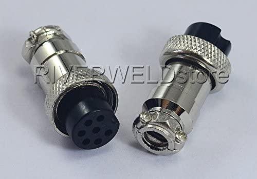 7pins Socket Connector Aviation Plug 16-7P Female Plasma Cutter TIG Welding Torch 2PK
