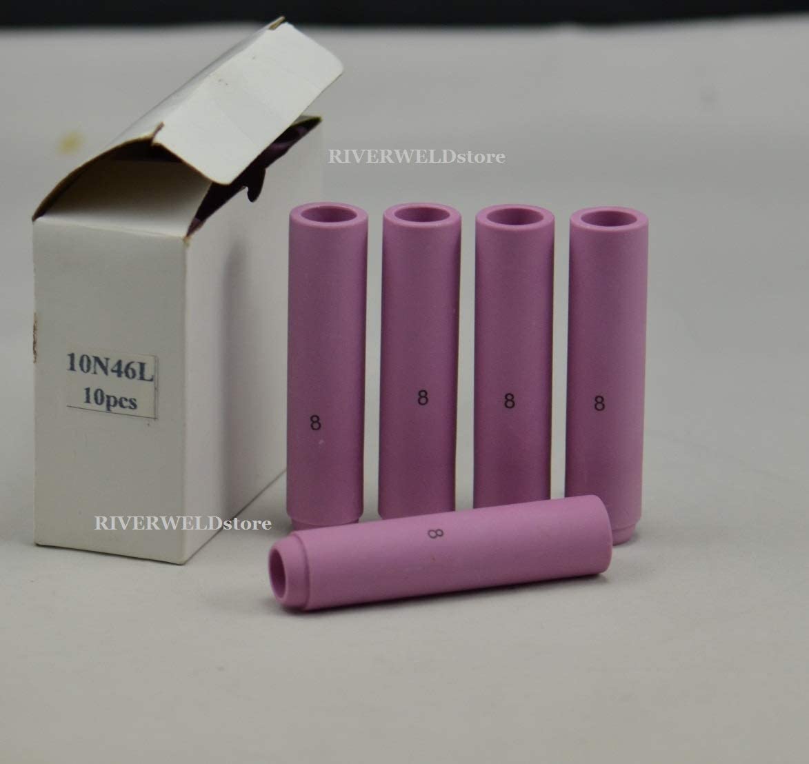 TIG Alumina Nozzles Ceramic Cup Long 10N46L #8 1/2" Orifice Fit SR PTA DB WP 17 18 26 TIG Welding Torch 5pk