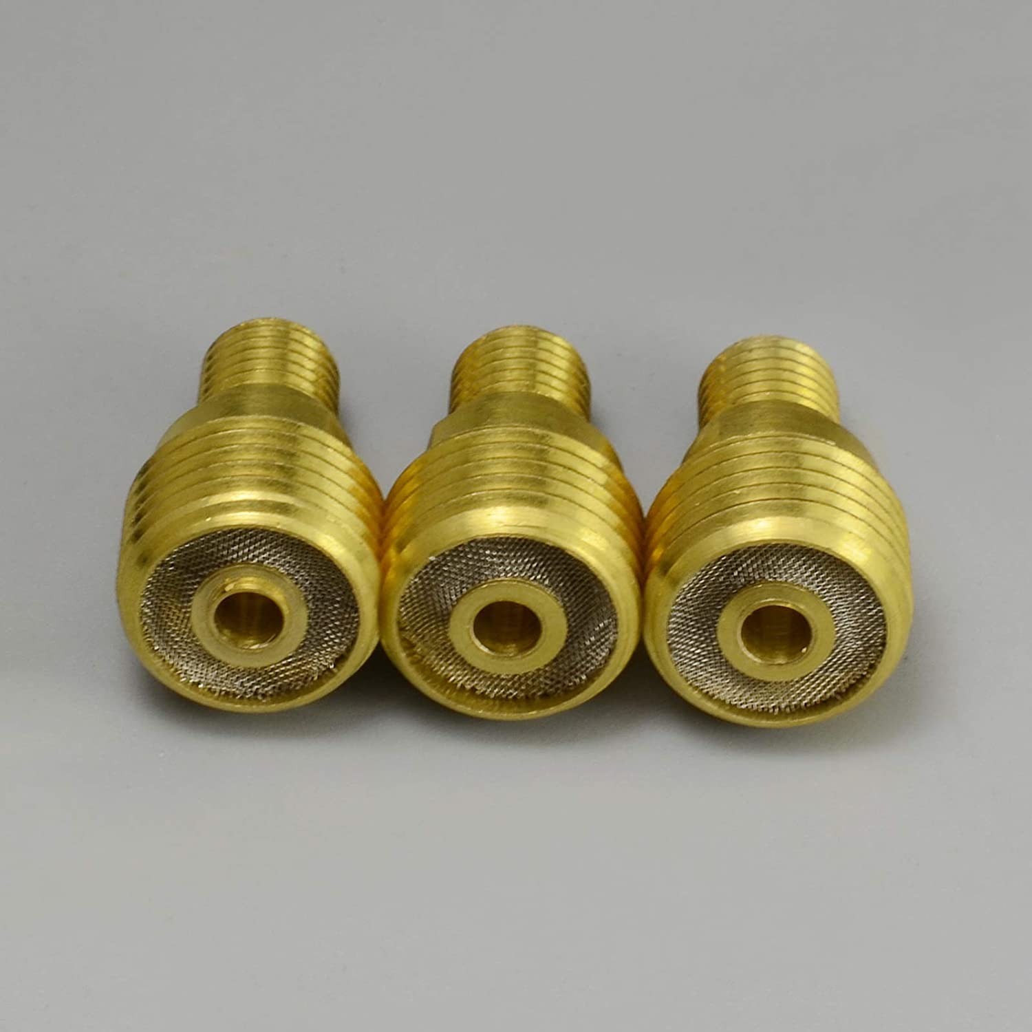 TIG Gas Lens Collet Body 45V45 (1/8" & Ø3.2mm Orifice) Fit SR DB PTA WP 9 20 25 TIG Welding Torch 3pk 