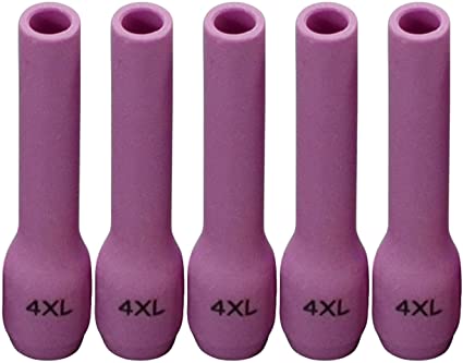 TIG Alumina Nozzles Ceramic Cups Long 796F75 (#4XL D6.5 x 63mm) Orifice Fit DB SR WP 9 20 25 TIG Welding Torch 10pk