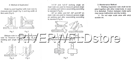 Welding Gauge Inspection Tool HJC-30 Multi-Function Gage Pit Test Ulnar Ruler