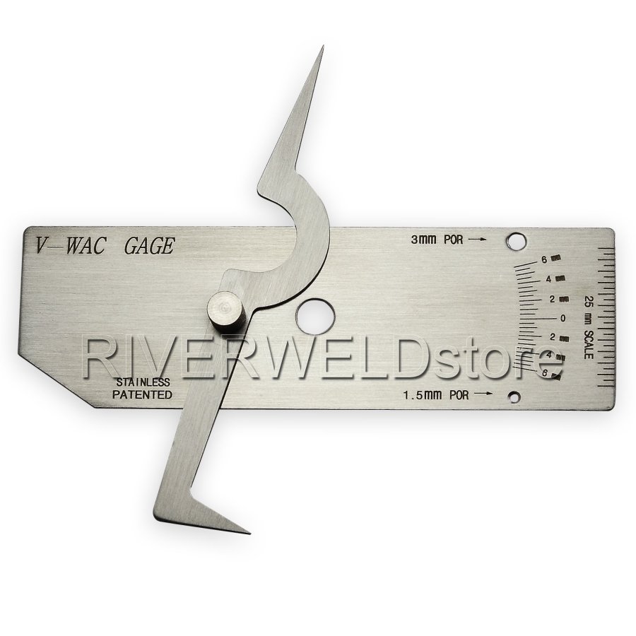 VWac Gage Single Welding Gauge Inspection Metric Stainless Steel RIVERWELD