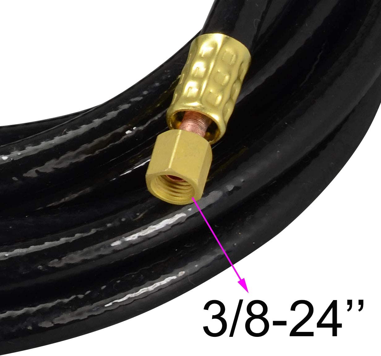 Power Cable Hose for PT31 Plasma Cutter Torch 18" Feet Connector 3/8