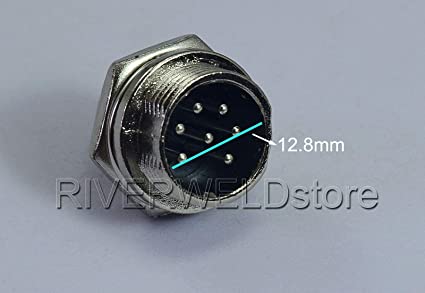 7 pins Socket Connector Aviation Plug 16-7P Male+ Female Metal Self Locking,1Set