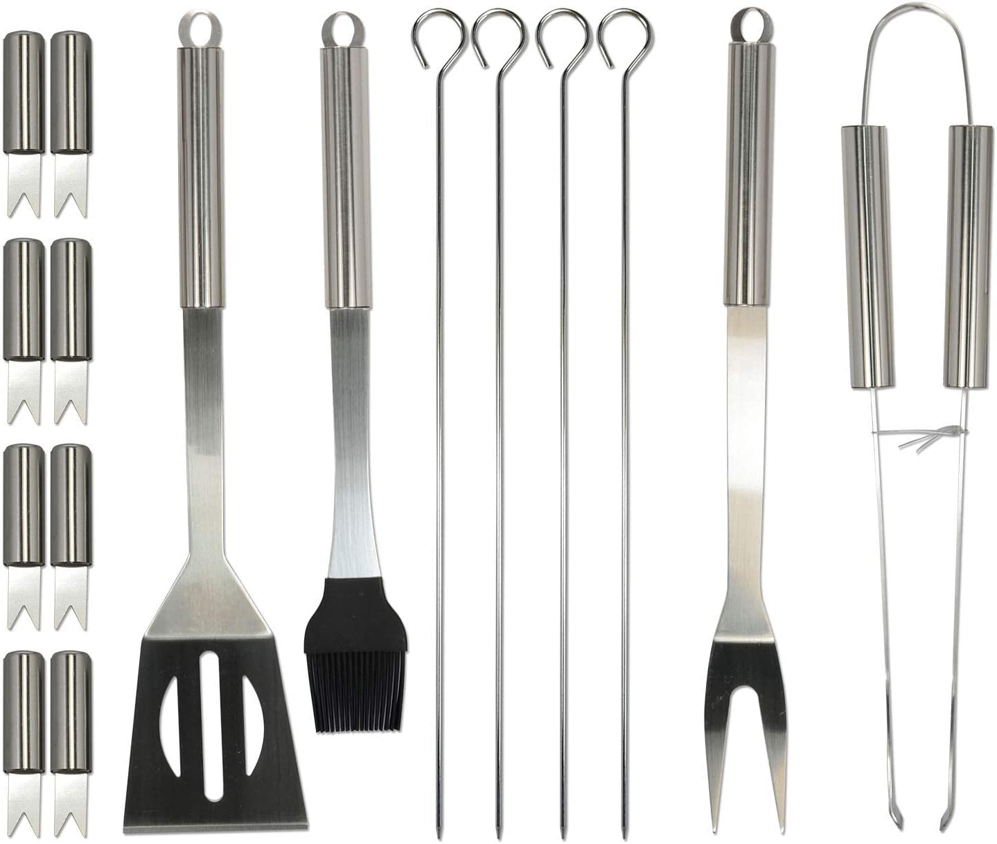 RIVERWELD BBQ Grill Tool Set- 16 Piece Stainless Steel Barbecue Grilling Accessories with Carrying Bag