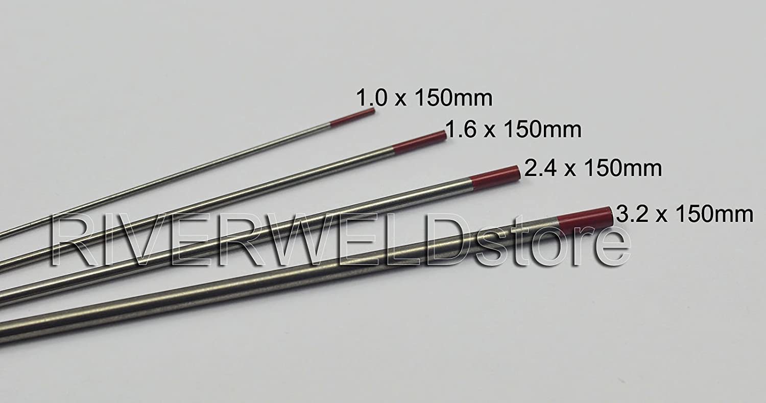 2 Percent Thoriated TIG Tungsten Electrode WT20 Assorted Size 4pcs