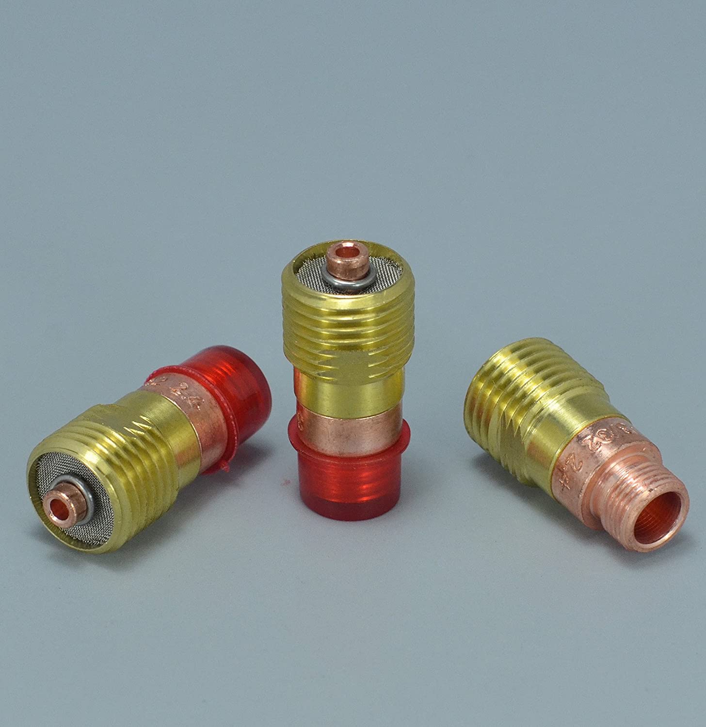 TIG Stubby Gas Lens 17GL332 (3/32" & 2.4mm) Orifice Fit For SR WP 17 18 26 TIG Welding Torch 3pk