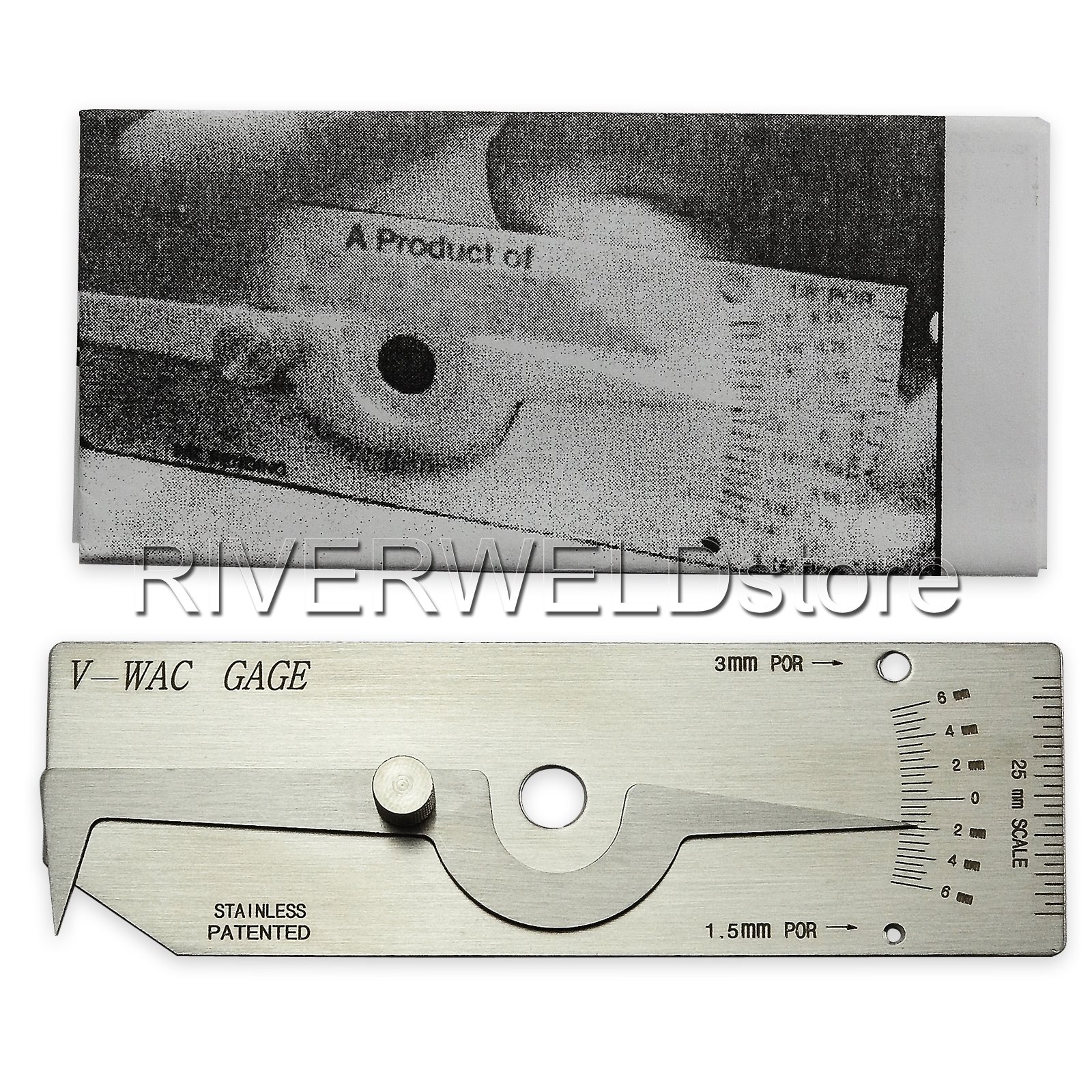 V-Wac Gage Single Welding Gauge Inspection Metric Stainless Steel