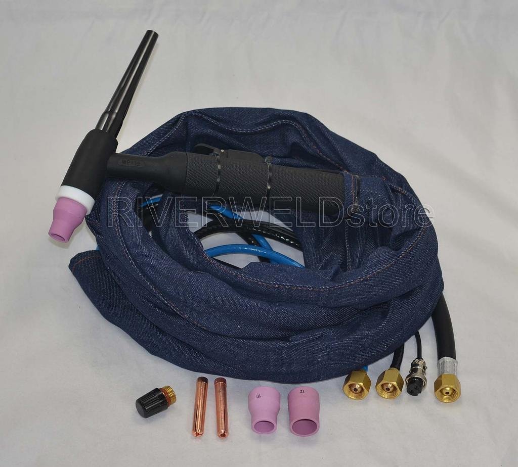 WP-12-12R 500Amp Water Cooled TIG Welding Torch Completed 12 Feet