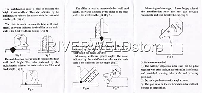 Welding Gauge Weld Bead Height Welding Seam Gap Gage Metric
