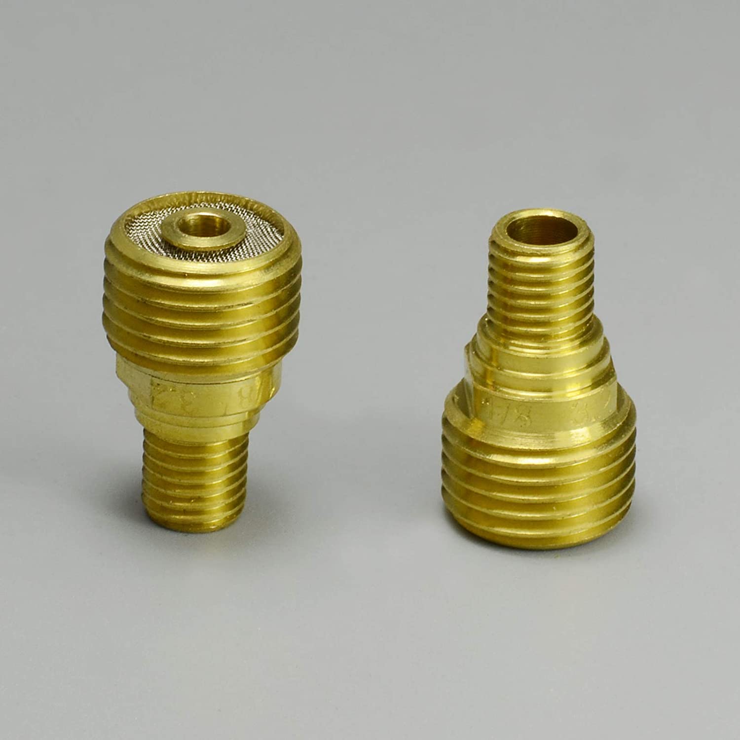 TIG Gas Lens Collet Body 45V45 (1/8" & Ø3.2mm Orifice) Fit SR DB PTA WP 9 20 25 TIG Welding Torch 3pk 