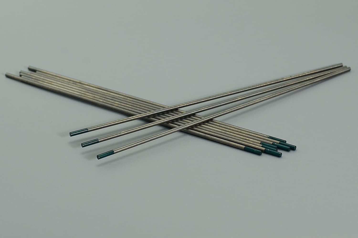 TIG Welding Pure Tungsten Electrode Green Tip WP 2.4mm x 150mm Pack of 10