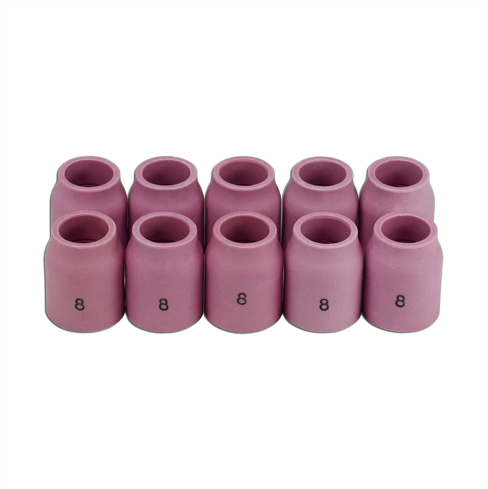 TIG Gas Lens Alumina Nozzle Ceramic Cup 53N61S #8 1/2" Orifice Fit PTA DB SR WP 9 20 24 25 TIG Welding Torch 10pk