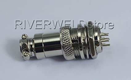 7 pins Socket Connector Aviation Plug 16-7P Male+ Female Metal Self Locking,1Set