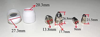 Panasonic P-80 Plasma Cutting Torch Consumables KIT Plasma Tip 1.5 100Amp 50pcs