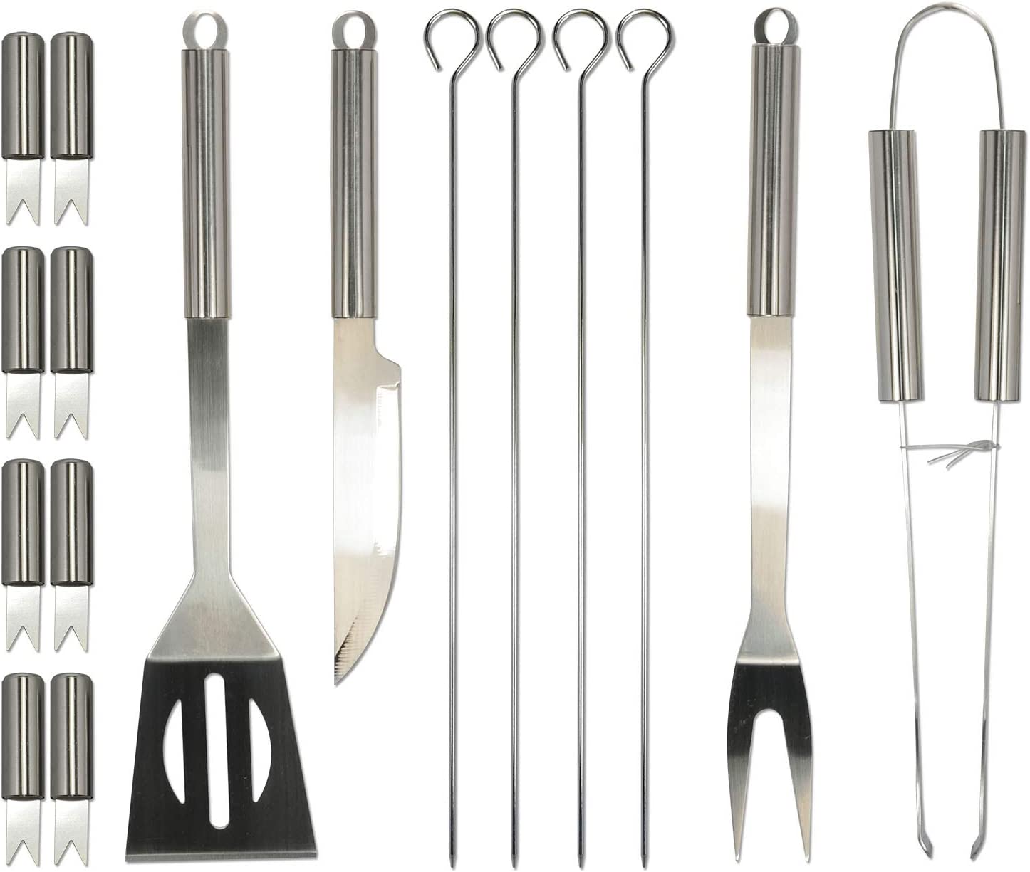 RIVERWELD BBQ Grill Tool Set- 16 Piece Stainless Steel Barbecue Grilling Accessories with Carrying Bag