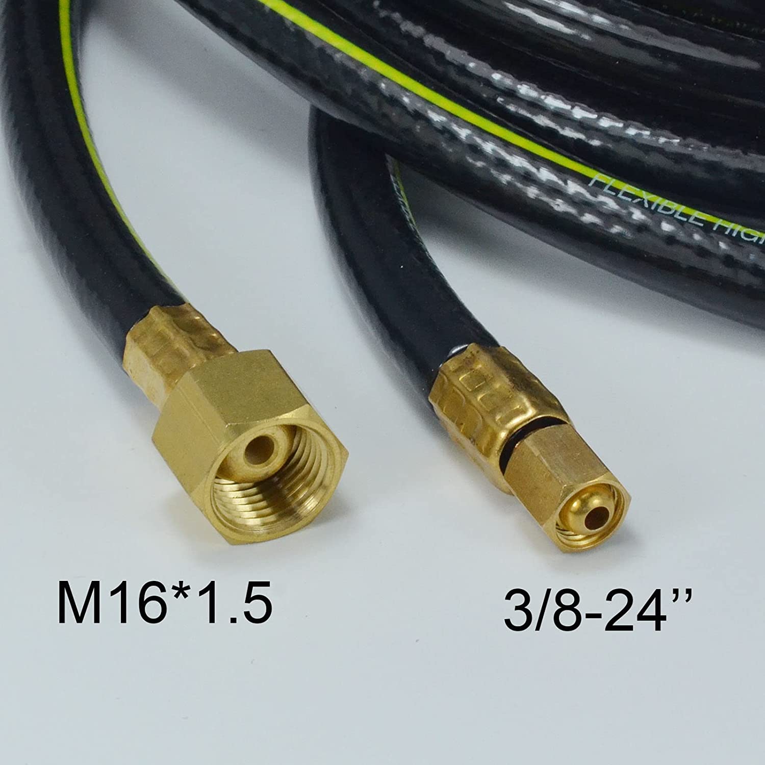 Power Cable Hose for SG-55 Plasma Cutter Torch 12" Feet Wire 6mm2 Connector 3/8-24 Inside M16x1.5 (SG-55 12")
