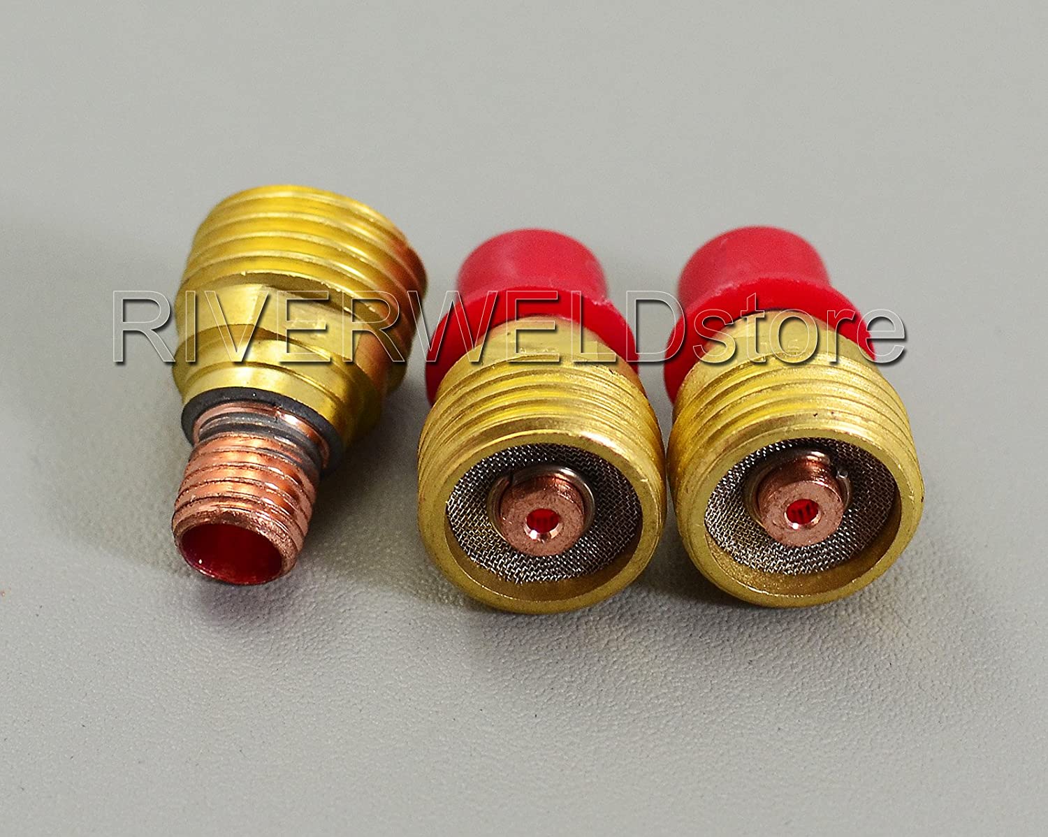 TIG Gas Lens Collet Body 45V43 (1/16" & 1.6mm Orifice) Fit SR DB PTA WP 9 20 25 TIG Welding Torch 3pk