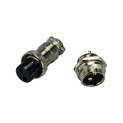 2 pin Aviation Plug Socket Air Connector 16-2P Male + Female Metal Self Locking