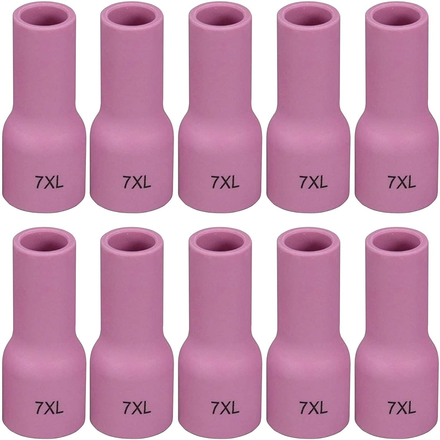 TIG Gas Lens Aluminia Nozzle Ceramic Cup Extra Long 53N61XL (#7XL 7/16" Orifice) for SR WP 9 20 25 TIG Welding Torch 10pk  