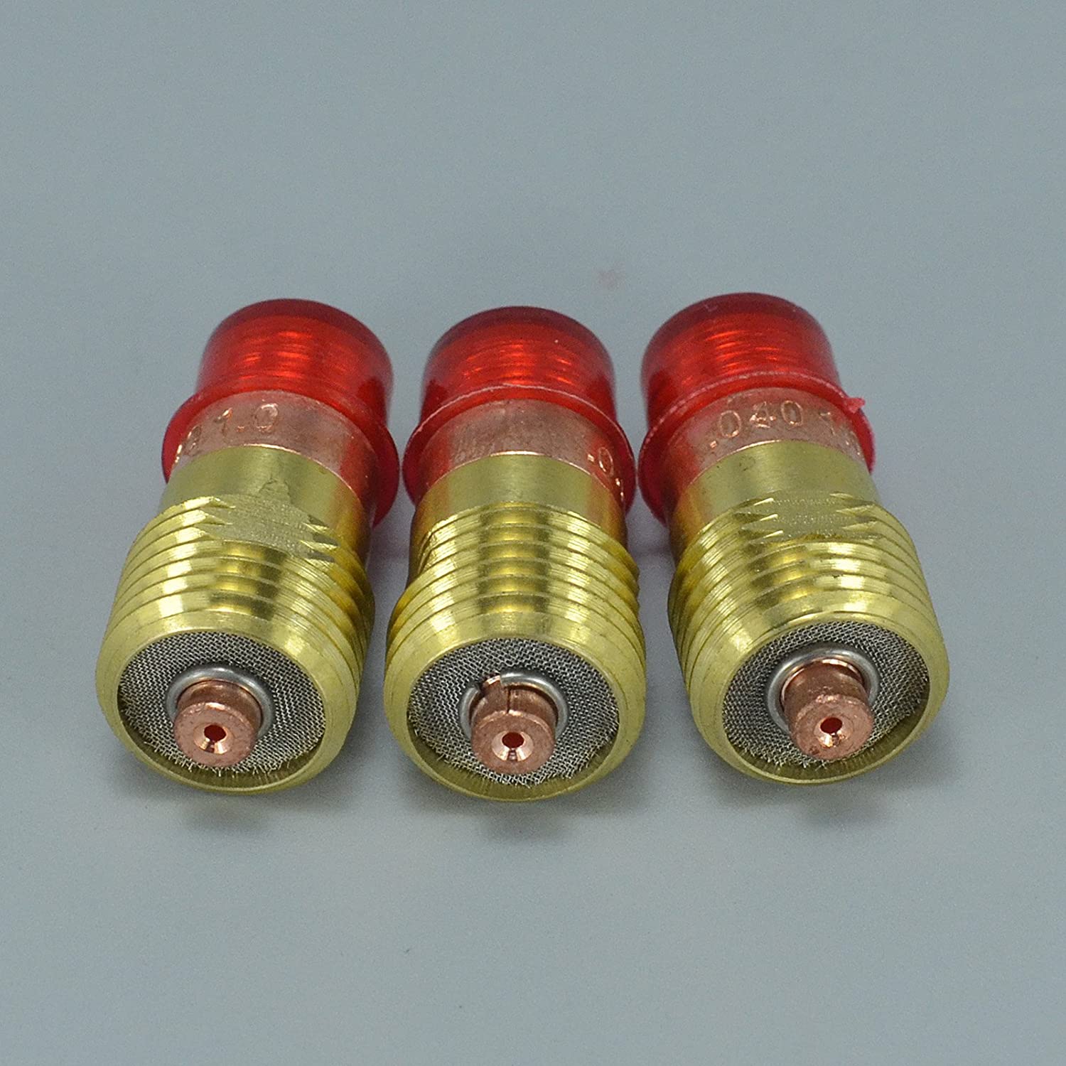 TIG Stubby Gas Lens 17GL040 0.040?? & 1.0mm Orifice Fit SR WP 17 18 26 TIG Welding Torch 3pk