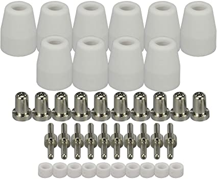 40pcs LG-Plasma Cuter Consumables Extended Nickel-Plated CUT-50 CT-312