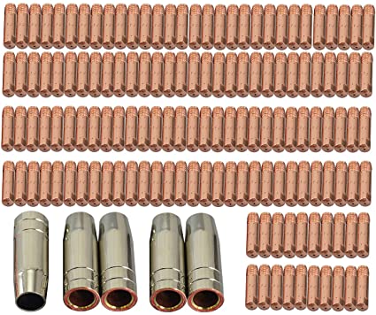 Contact Tip M6 25mm Conical Nozzle Fit MB 15AK MIG/MAG Welding Torch 145PCS