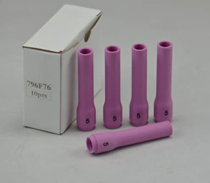TIG Alumina Nozzles Ceramic Cups Long 796F76 (#5XL D8.0 x 63mm) Orifice Fit DB SR WP 9 20 25 TIG Welding Torch 10pk