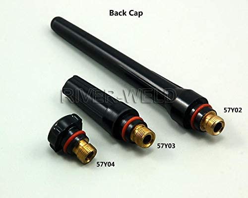 RIVERWELD TIG Back Cap 57Y02 57Y03 57Y04 Fit QQ300 PTA DB SR WP 17 18 26 TIG Welding Torch (57Y02 57Y03 57Y04 10pk)