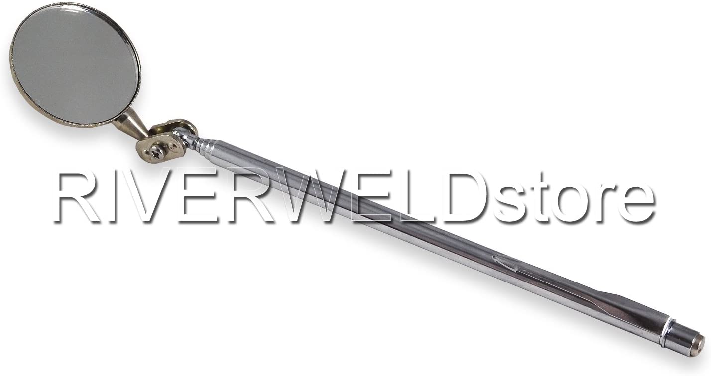 Adjustable Telescopic Inspection Mirror Swivel Arm Pocket Clip Tools Retractable Handle 360 Swivel