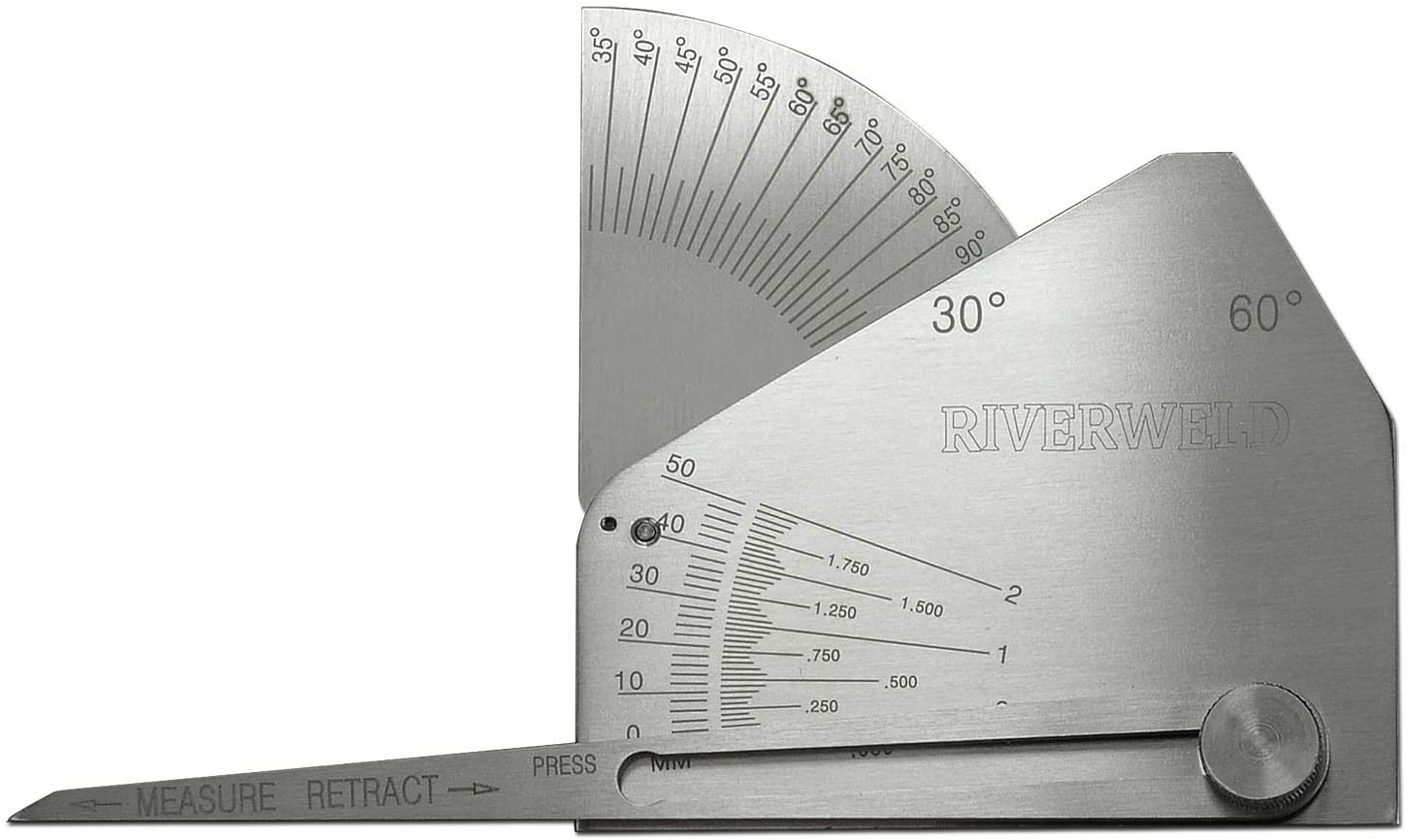 WeldingStop Weld Seam Fillet Gauge - Key-Type Inspection Ruler For Welding Seam Height & Ulnar Measurement
