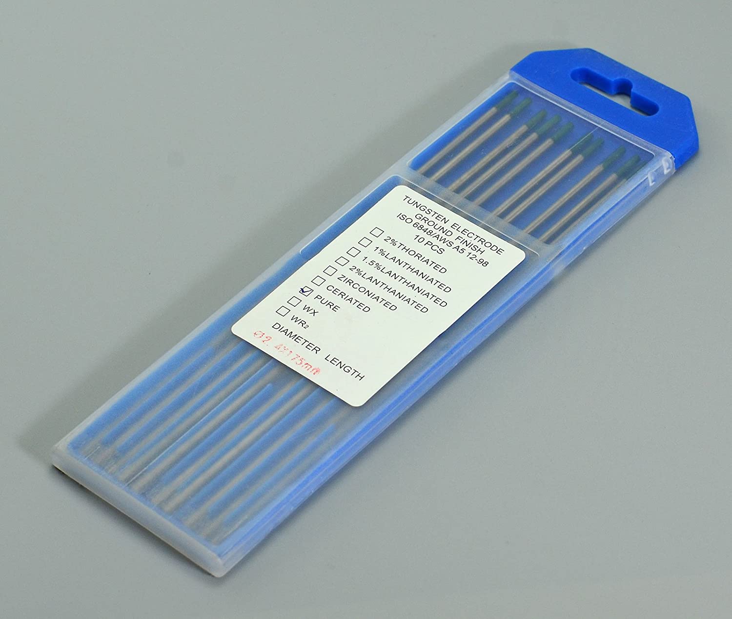 TIG Welding Pure Tungsten Electrode Green Tip Pack of 10 (2.4x175mm 10PK)