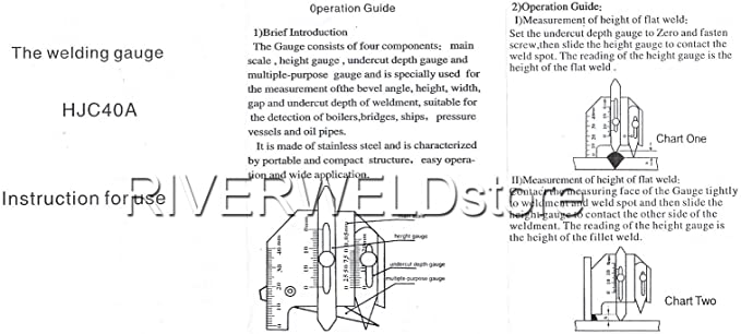 HJC40 Welding Gauge Detect Boilers Bridges Pipes Gage Metric
