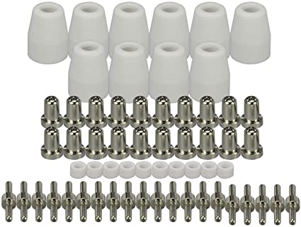 LG-40 PT-31 Plasma Cutter Consumables Extended Nickel-Plated CUT-50 CT-312, 60PCS