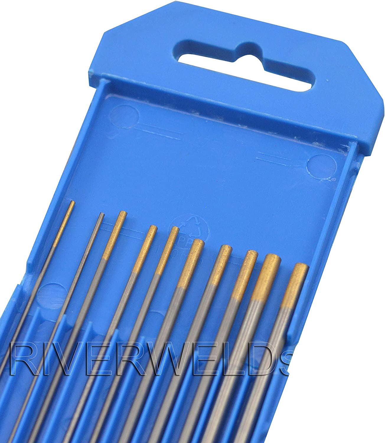 1.5 Percent Lanthanated TIG Tungsten Electrode WL15 Gold Assorted Size 10pcs 