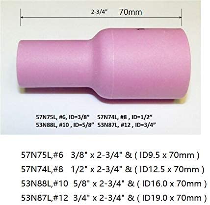 TIG Gas Lens Collets Body Back Cap Alumina Nozzle Kit Fit PTA DB SR WP 9 20 25 TIG Welding Torches 20pcs