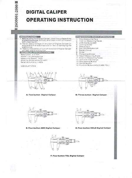 RIVERWELD Electronic Digital Caliper Stainless Steel Body with Large LCD Screen | 0-6 Inches | Inch/Millimeter Conversion