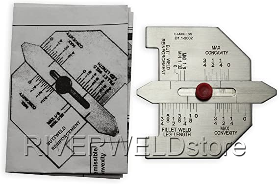 Automatic Weld Size Fillet Weld Butt Weld Welding Gauge Stainless Steel Inch Inspection Gauge