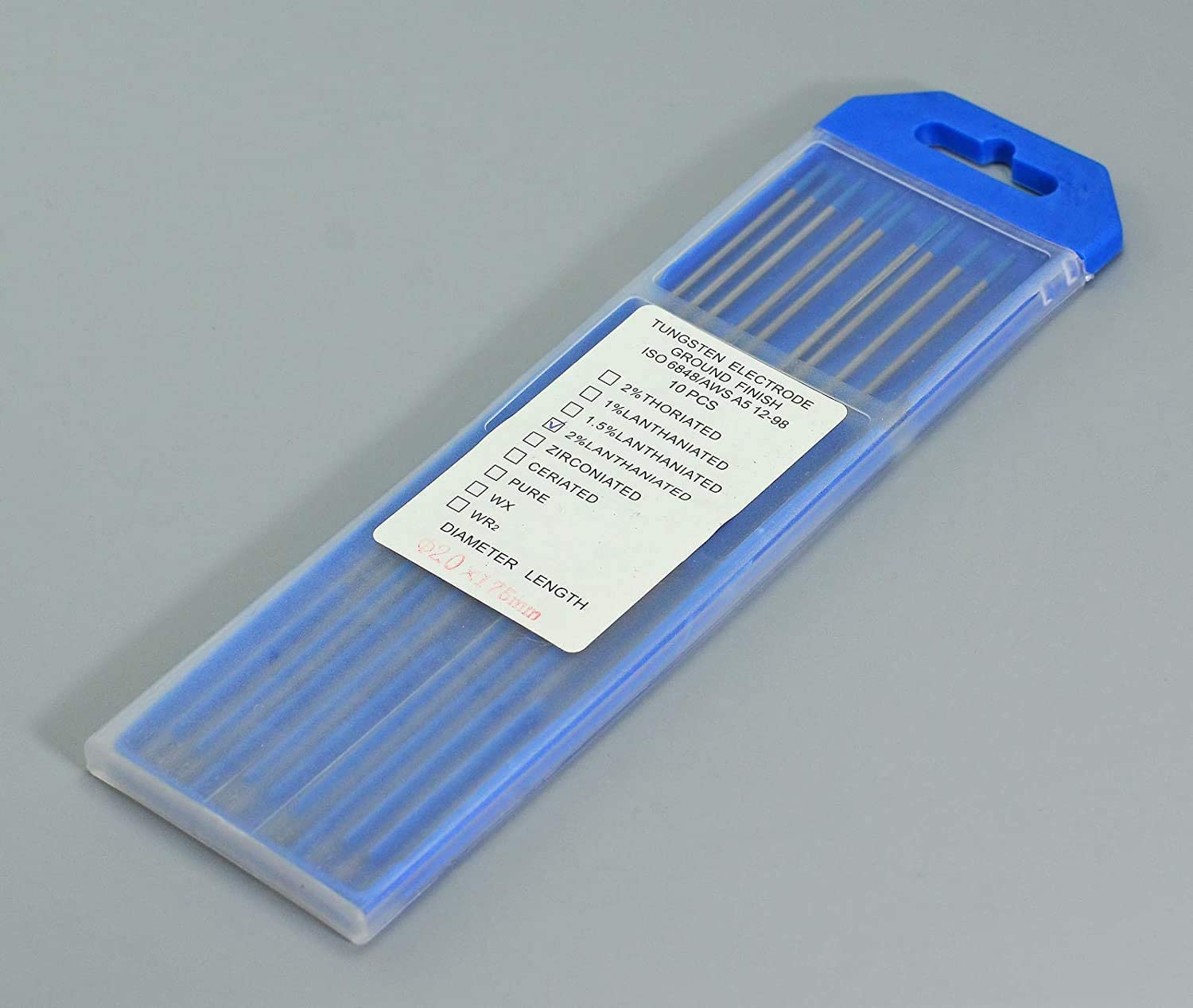 2 Percent Lanthanate​d WL20 Sky Blue TIG Welding Tungsten Electrode 2.0x175mm 10PK