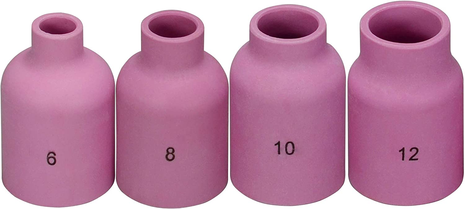 RIVERWELD TIG Gas Lens Alumina Nozzle Ceramic Cups Large 53N series Fit SR DB WP 9 17 20 18 26 TIG Welding Torch (57N75 57N74 53N87 53N88 @)