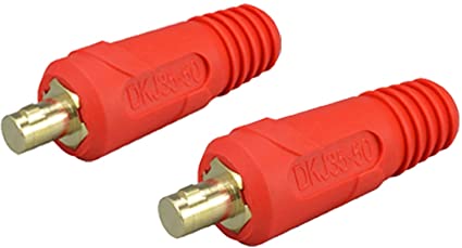 RIVERWELD TIG Welding Cable Panel Connector Plug Quick Fitting DKJ35-50 315A with Red Color 2pk