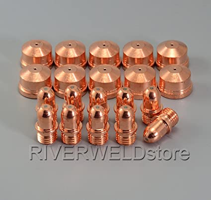 PR0101 Plasma Electrodes & PD0101-14 Tips Fit Trafimet A101 A141 P141 Torch 20pcs