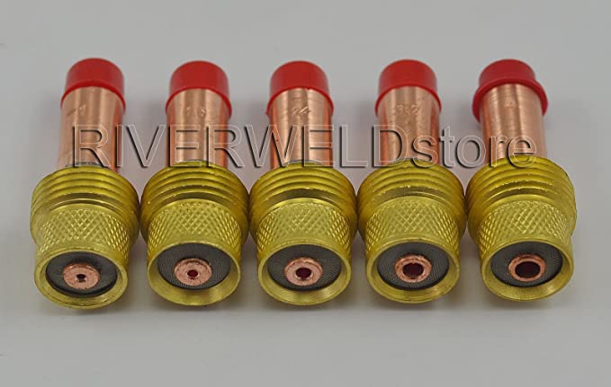 TIG Gas Lens Collets Body Back Cap Alumina Nozzle Kit For QQ300 CK SR WP 17 18 26 TIG Welding Torch 55pcs