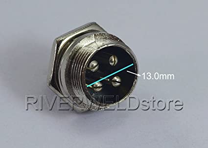 4 pins Socket Connector Aviation Plug 16-4P Male+ Female Metal Self Locking,1Set