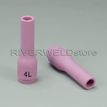 TIG Alumina Nozzles Ceramic Cups Long 796F71#4L?? D6.5 x 48mm ??Orifice Fit DB SR WP 9 20 25 TIG Welding Torch 10pk