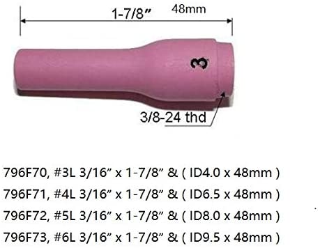 TIG Collet Bodies Alumina Nozzles Back Cap Fit SR PDA DB WP 9 20 25 TIG Welding Torch 36pcs