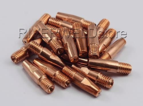 RIVERWELD 36KD MB36 Contact Tip Gas Nozzle Conical Contact TIP Holder-Difuser Accessories Consumables (Contact Tips 0.045" M8 20pk)