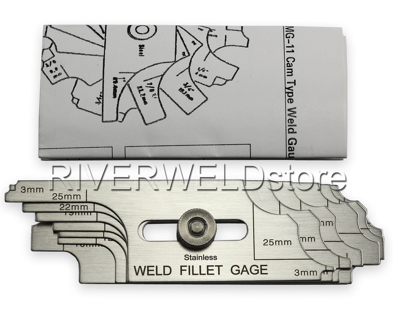 7piece Fillet Weld Set Gage RL Gauge Welding Inspection Test Ulnar Metric